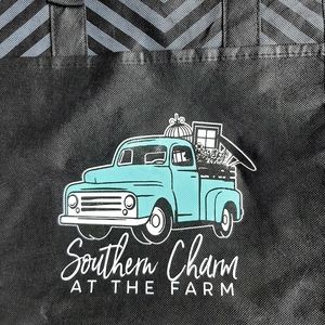 Southern Charm at the Farm reusable grocery shopping tote bag novelty truck